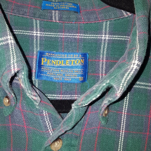 *SOLD*PENDLETON Woolen Mills Mens PLAID FLANNEL LS - Picture 2 of 5